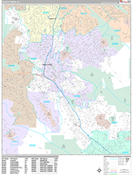 Walnut Creek Wall Map Premium Style 2026
